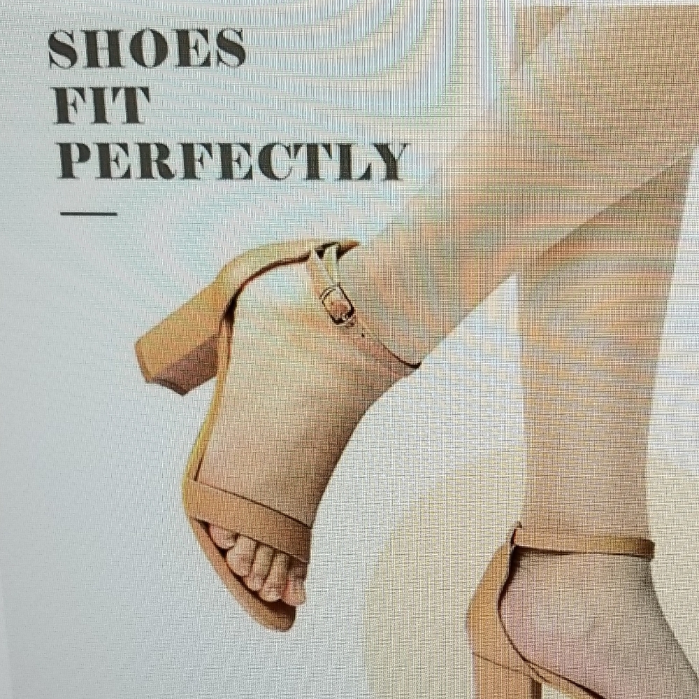 ANKIS ANKLE STRAP OPEN TOE CHUNKY HEEL sandal wedding casual shoe - Picture 3 of 9